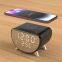 15W Multifunctional Magnetic Wireless Charging Station LED Digital Display Alarm Clock Safe Fast Charging Overvoltage Protection
