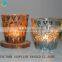 Trade Assurance Wholesale Citrine Candle Cup Trio for sale at bulk cheap prices Embossed gold Votive Holders                        
                                                Quality Choice