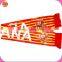 100%polyester printed soccer scarf,soccer fans satin scarf