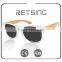 Popular Style Sunglass Wood Temple Sun glasses with Transparent Plastic Frame