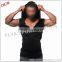 cheap blank mens sleeveless workout zip hoodies stringer tank top with Hood