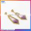 High quality fashion design colorful long zircon inset earrings for women