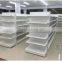 Double side with good quality supermarket metal store rack shelf factory direct sale