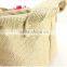 2015 wholesale Customized mini jute storage bag with small handles