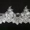 2015 new white bridal corded jacquard lace design