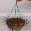 decorative metal hanging basket with coco liner