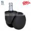 2016 hot-sale cheap 2" black non-trace durable nylon office chair caster wheels for furniture