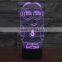 despicable me shape 2016 color changing acrylic 3d led night light lamp star night light