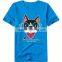 custom logo design t shirt lovely animals cat pattern men fancy t shirt promotion t shirt with high quality