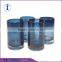 Mouth Blown set of 4 straight bubble shaped colored glass candle jar