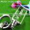Hot sale fashion crystal keychain cute rose crystal keychain