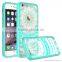 Samco Ultra Thin Slim Armor Hybrid Case for iPhone 6, Beautiful Flower PC TPU Case for iPhone 6