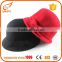 Custom wholesale fedora hats women black red wool bulk fedora hats