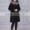 Women's Winter Thick Removable Real Raccoon Fur Collar Fox Fur Lining Coat Outerwear Fur Parka