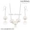 63830 Unique Ladies White Color Fashion pearl earring pendant Jewelry Set