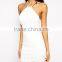 Chain Neck Halter Dress with Zip Back