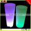 Indoor and outdoor LED lighted round flower pot/light up planter pot with 16 colors illuminated