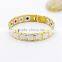 2016 hot healing ceramic power magnetic white gold bracelet