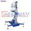 Chinese manufacturer single man verical mast manual platform lift for sale