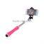 2015 hot portable in pocket flexible walking with bluetooth stick selfie stick with wired cheap price