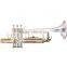 YTRU-301518 CUPID Professional Cheap Double color gold silver Trumpet