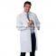 Hospital medical uniforms long sleeved white doctor's lab jacket coat made in China 