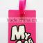 Soft PVC Letter Printed Luggage Tag for Airlines Shaped Rubber Bag Tags