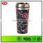 16oz insulated plastic and stainless steel eco friendly cup