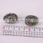 Pyrite Stone Rings, Bronze, Gem Carved Skull Pyrite Rings Metallic Stone Druzy Ring