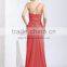 Sweetheart Ruffle Beaded One-shoulder Chiffon Ladies Party Wear Gown