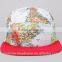 Cutoms Your World Map Pint Acrylic 5 Panel Snapback Hats