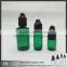 HD plastic dropper bottle with child proof cap dark green color bottle ejuice plastic bottle
