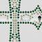 T14050021 Cool cross rhinestone motif
