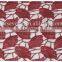 Newest design polyester/nylon leaves water soluble fabric lace in red