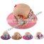 hot new products for 2014 Graffiti fabric double bowknot large brimmed visor beach lady hate para straw hat and cap