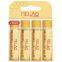 MELAO 100% Natural Moisturizing Lip Balm, Beeswax, 4 Tubes in Blister Box