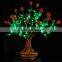 Artificial decorative led tree flower lights mini potted flowering trees