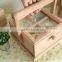 portable natural wooden tea box