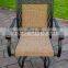 outdoor cast aluminum chair in metal material with sling fabric general in bar and garden use
