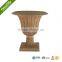 Round Marble Look Flower Pots with Square Pedestal