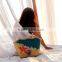 Straw beach bag/ beach tote bag/Pompom beach bag, nice decoration