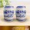 Peach painted blue and white style excellent quality antique porcelain stool