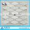 white marble hexagon mosaic honeycomb pattern