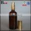wholesale empty 100ml amber essential fragrance perfume glass bottle pump sprayer screen printing hot selling free sample