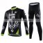 Long sleeve cycling jersey/bicycle clothing/bike cloths set