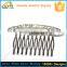 High quality DIY Feather Teeth Hair Comb Accessories , Metal Hair Comb