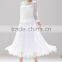 Ladies fashion long skirt mesh pattern cotton perspective skirt SR-P9963