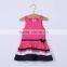 MGOO Latest Design Baby Girl Little Princess Dress Clothes Children Wholesale Black Contrast A Line Dresses CS009