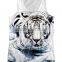 Womens White Tiger Print V neck T Shirt Sublimation Printed Tank Top Sublimated Crop Top Dye Sublimation Tank Top Wholesale