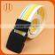 Allergy free mens outdoor stripe multicolor smooth cam buckle canvas fabric belt